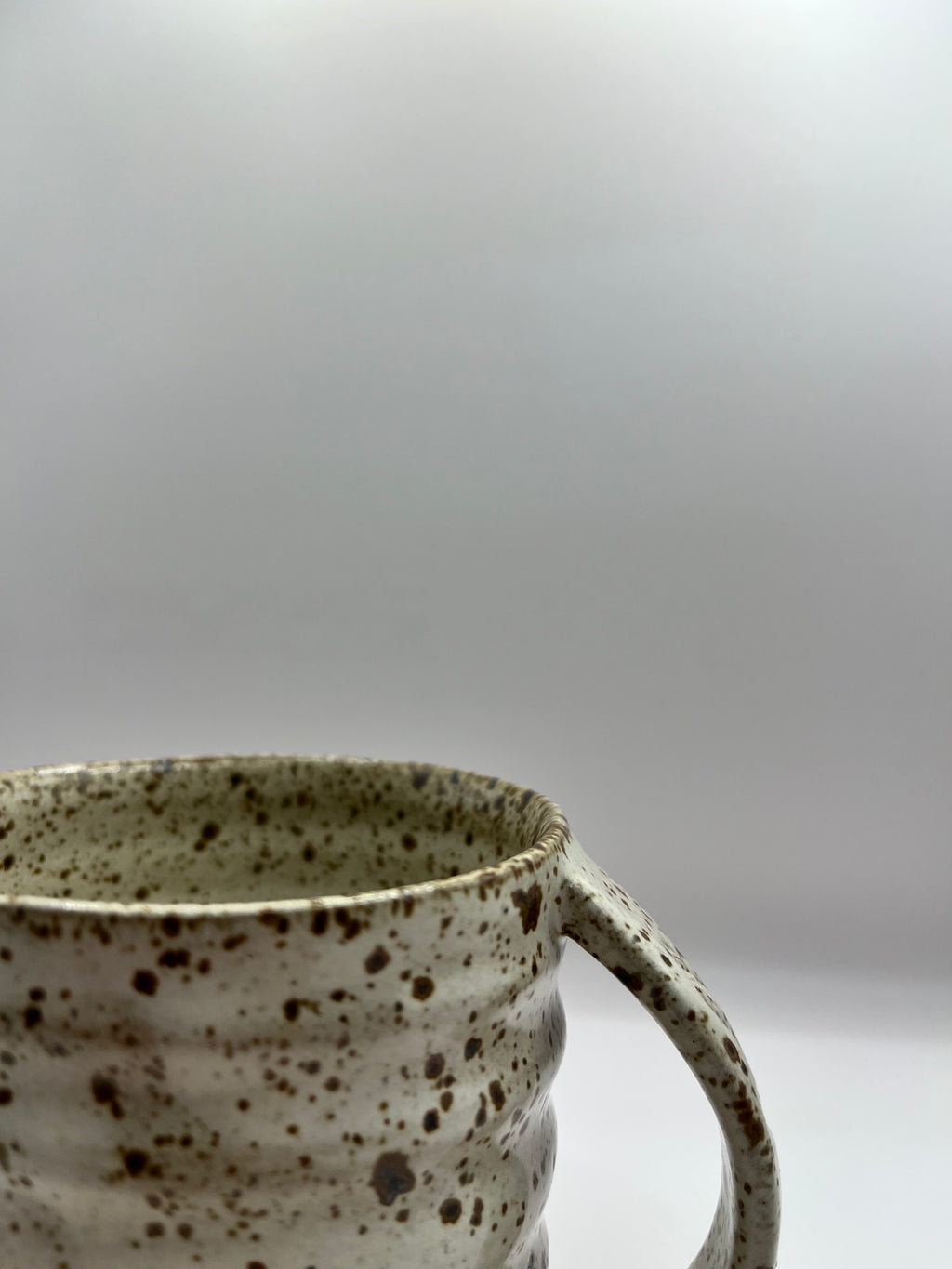 Large Ivory Speckle Mug