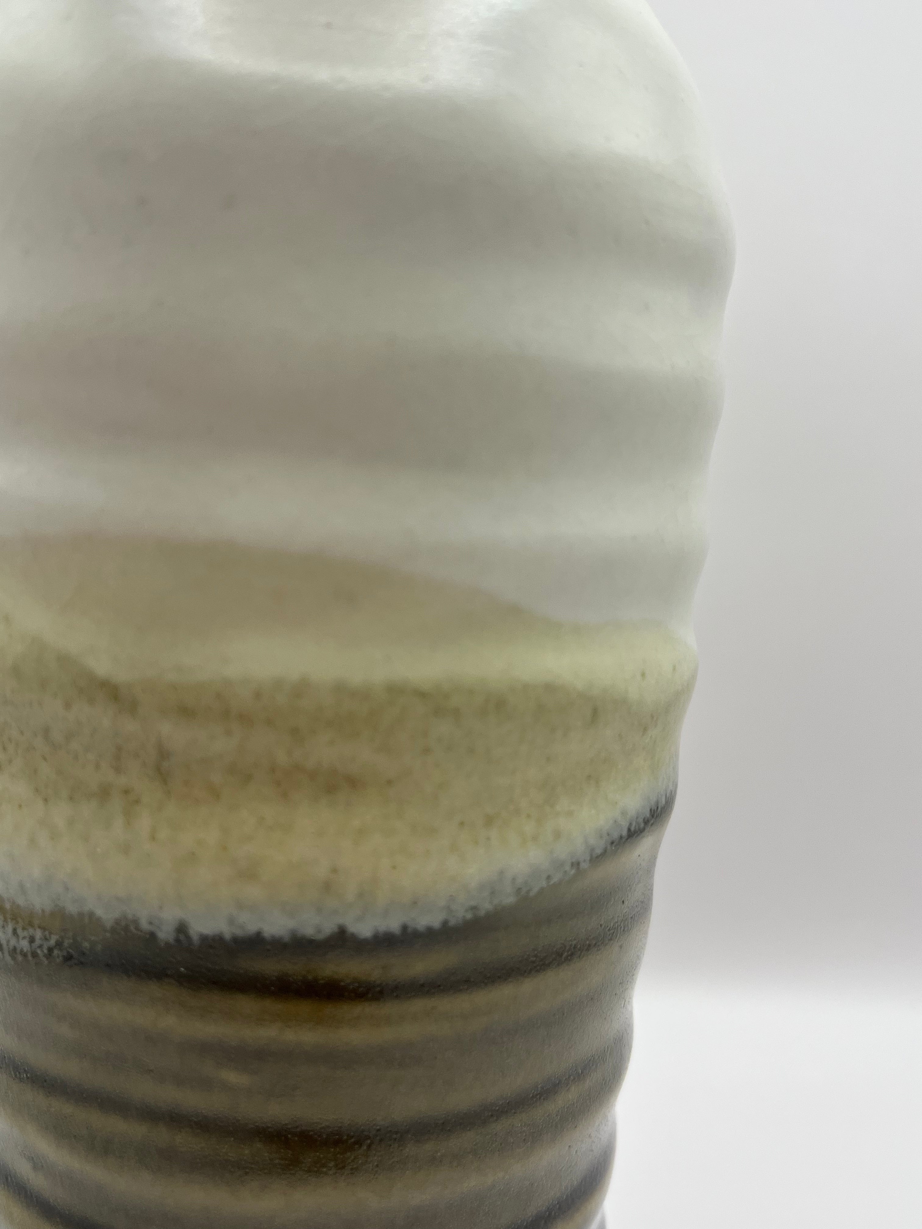 Olive Oil Pourer Celadon and Satin White Landscape