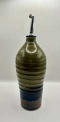 Olive Oil Pourer Celadon and Tenmoku Glaze